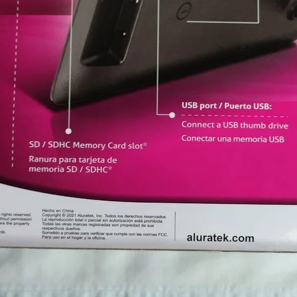 Aluratek 8 inch Digital Photo Frame 1024 x 768 Screen Resolution ADPFWM8S NIB - Picture 9 of 16